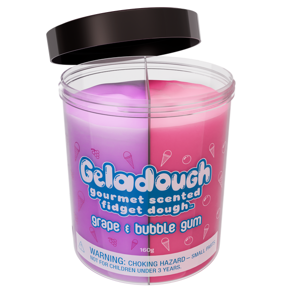 Geladough Gourmet Scented Fidget Dough - Grape & Bubble Gum