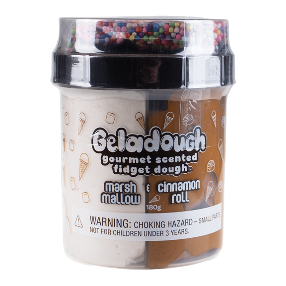 Geladough Gourmet Scented Fidget Dough - Marshmallow & Cinnamon Roll