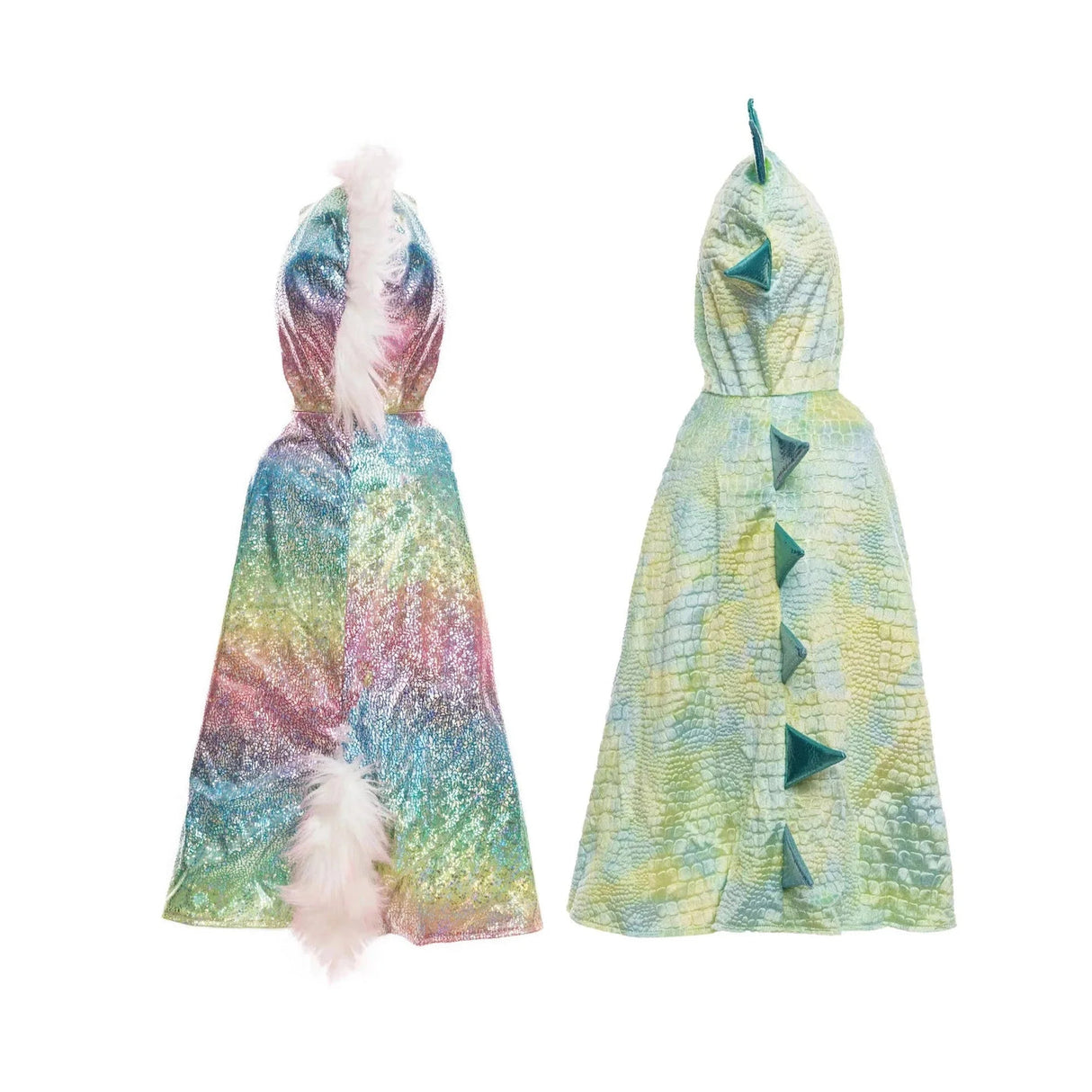 Rainbow Reversible Unicorn Dragon Cape Size 5/6