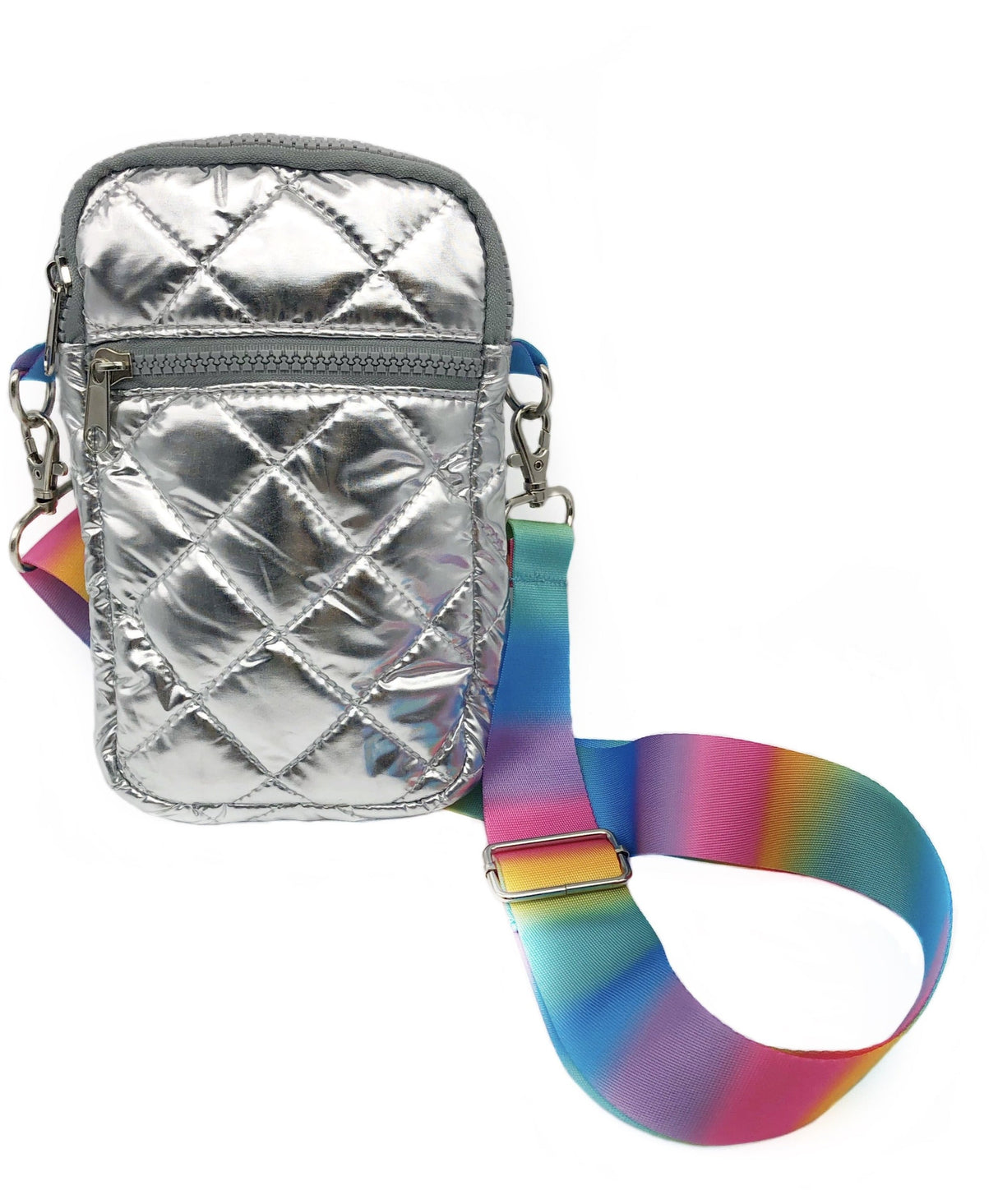 Silver Pastel Puffer Bag