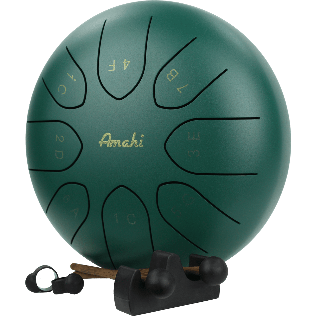 8" Steel Tongue Drum Green