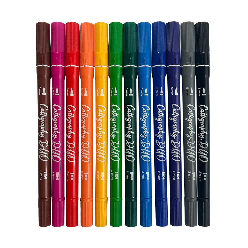 Calligraphy Duo Double-Ended Markers - Set of 12