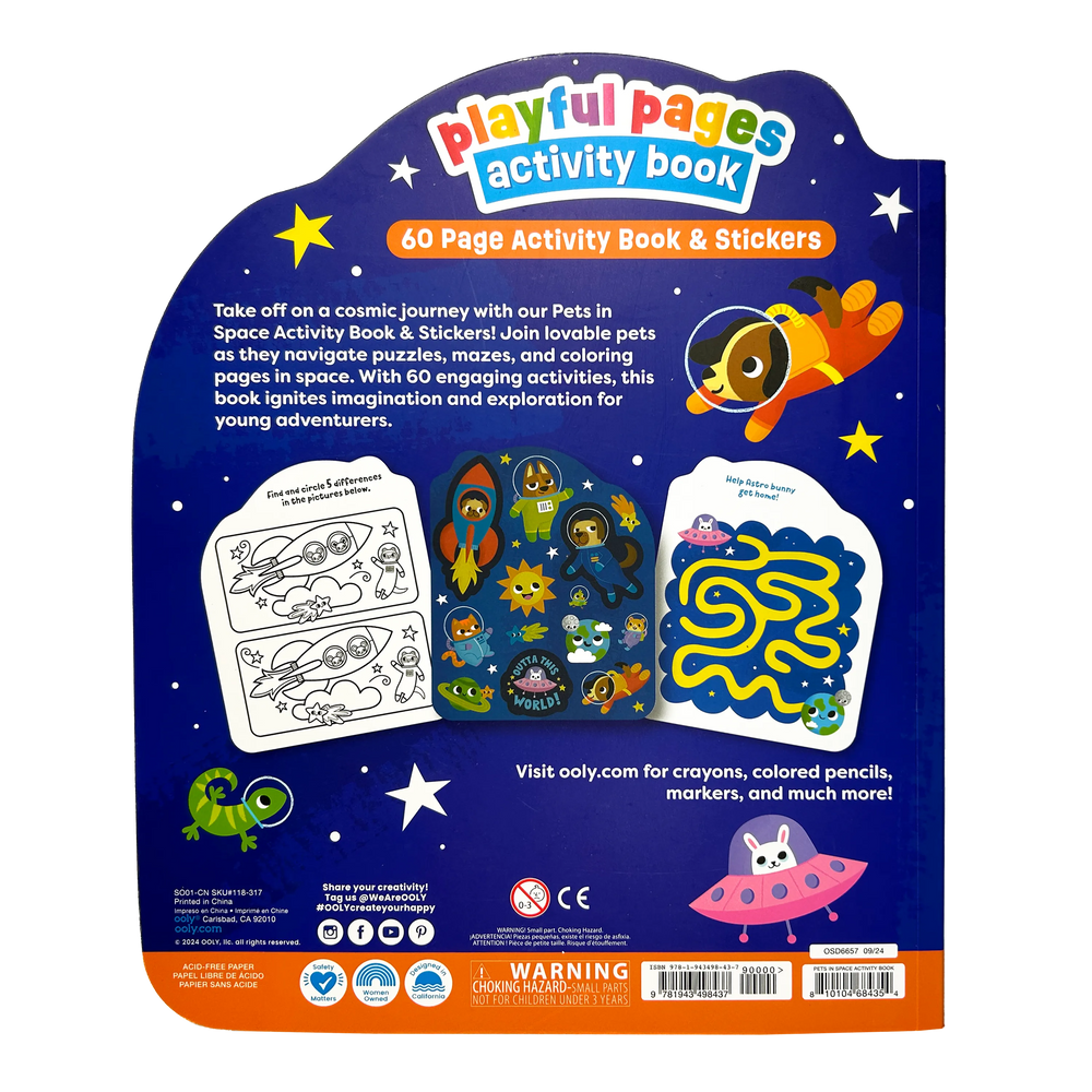 Playful Pages Activity Book Pets in Space