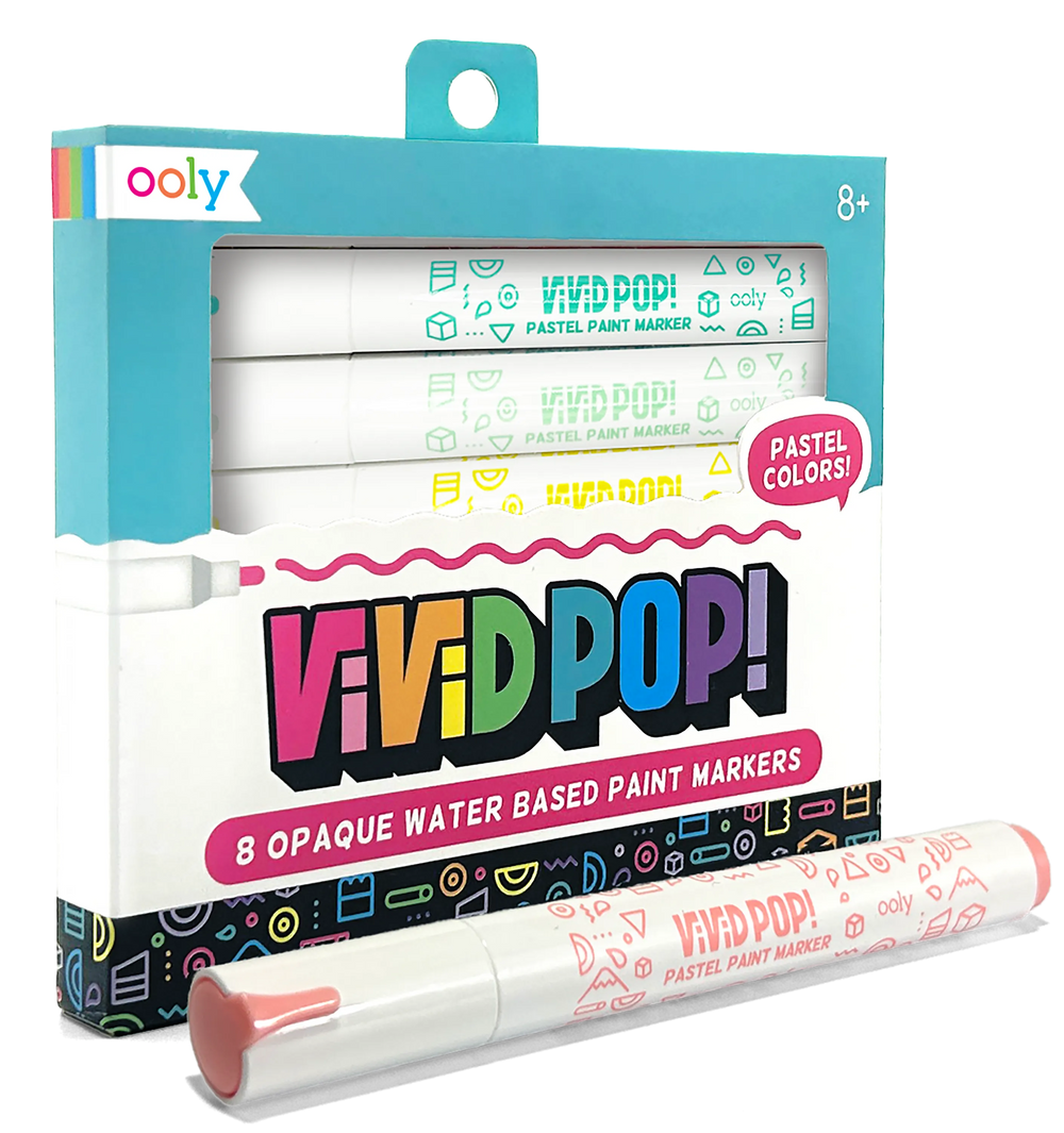 Vivid Pop! 8 Water Based Paint Markers - Pastel