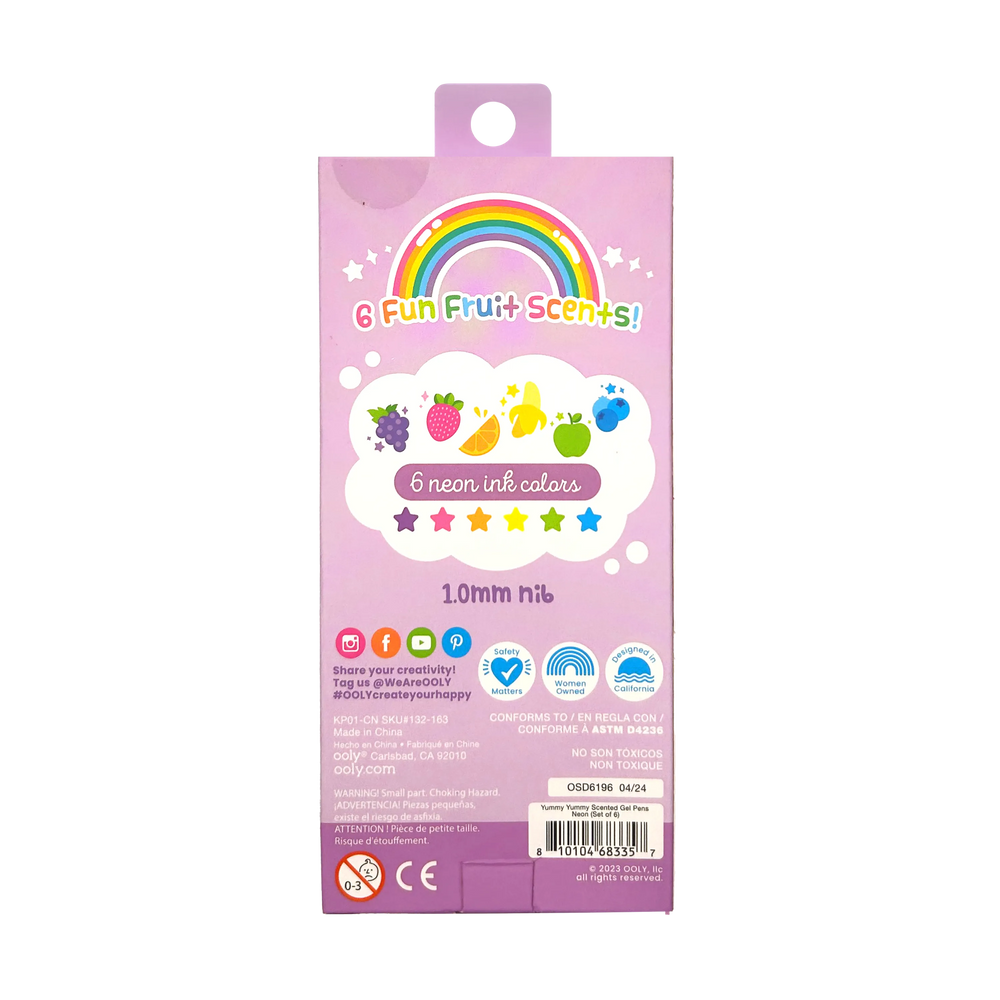 Yummy Yummy 6 Scented Neon Gel Pens