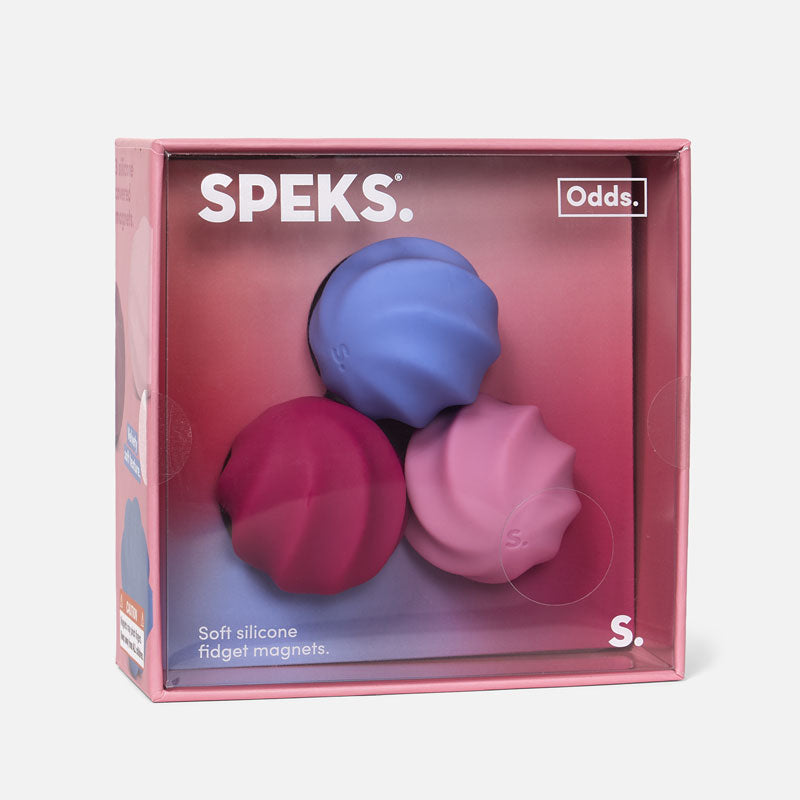Speks Odds Vivid Silicone Fidget Magnets - Pink Swirls