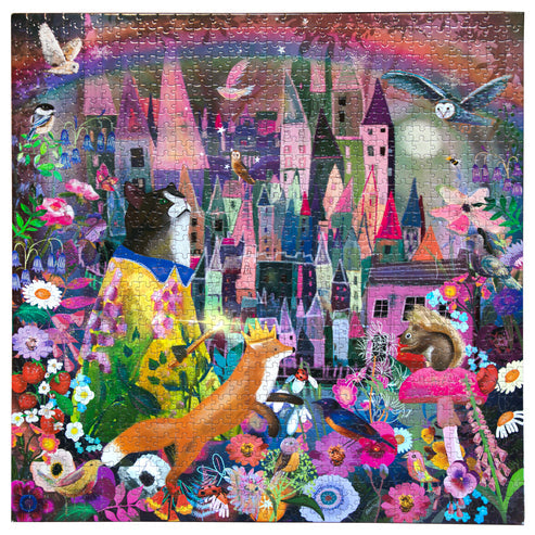 Cat and the Castle 1000 Piece Square Puzzle