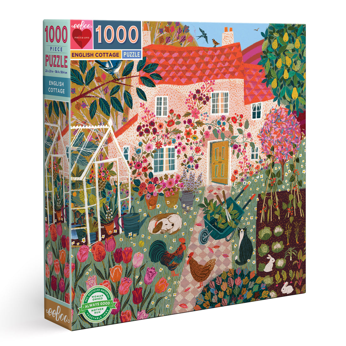 English Cottage 1000 Piece Square Puzzle