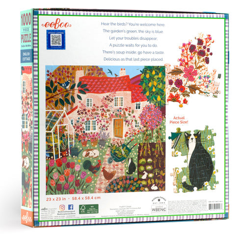 English Cottage 1000 Piece Square Puzzle