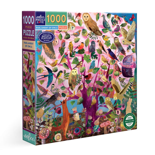 Parliament of Owls 1000 Piece Square Puzzle
