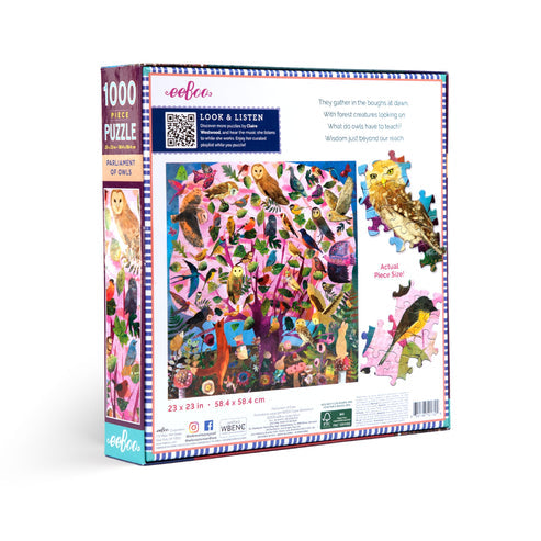 Parliament of Owls 1000 Piece Square Puzzle