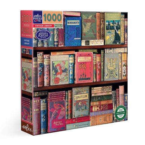 Vintage Library 1000 Piece Square Puzzle