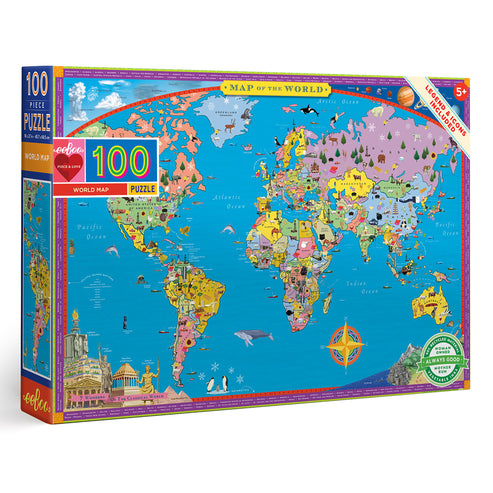World Map 100 Piece Jigsaw Puzzle