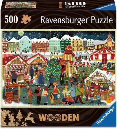 Wooden Christmas 500 Piece Puzzle