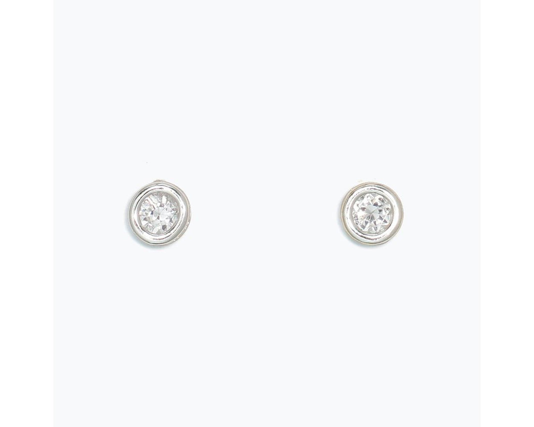 Sparkling CZ in Silver Earrings