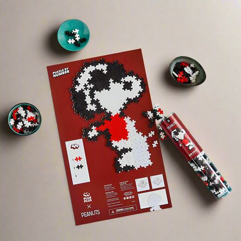 Plus-Plus Peanuts Puzzle By Number Tubes Joe Cool