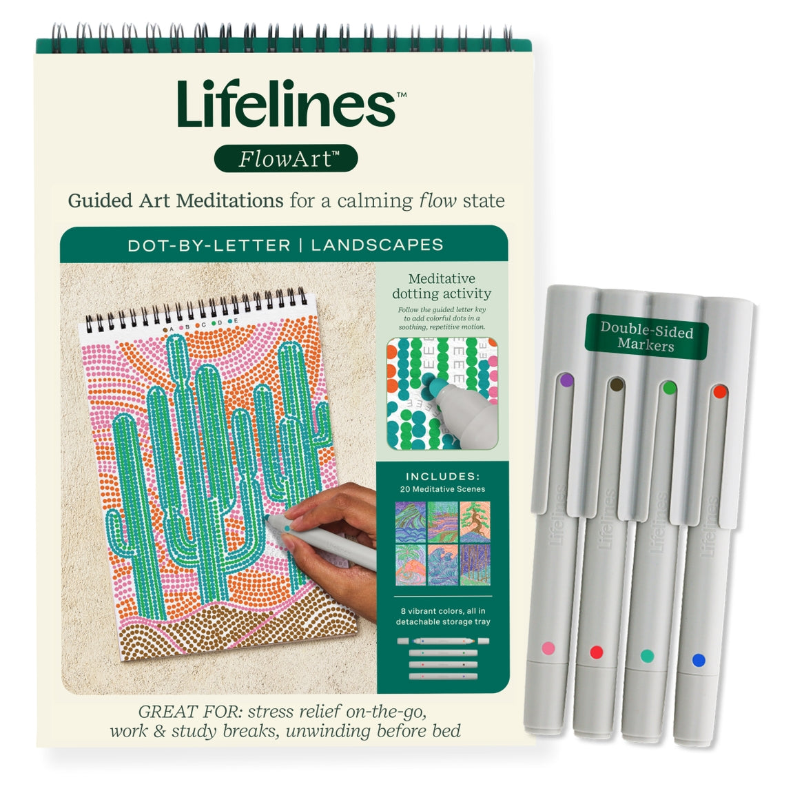 Lifelines Flowart Dot By Letter Landscapes