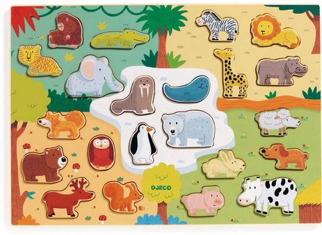Djeco Wooden Puzzles Puzzlo Animo