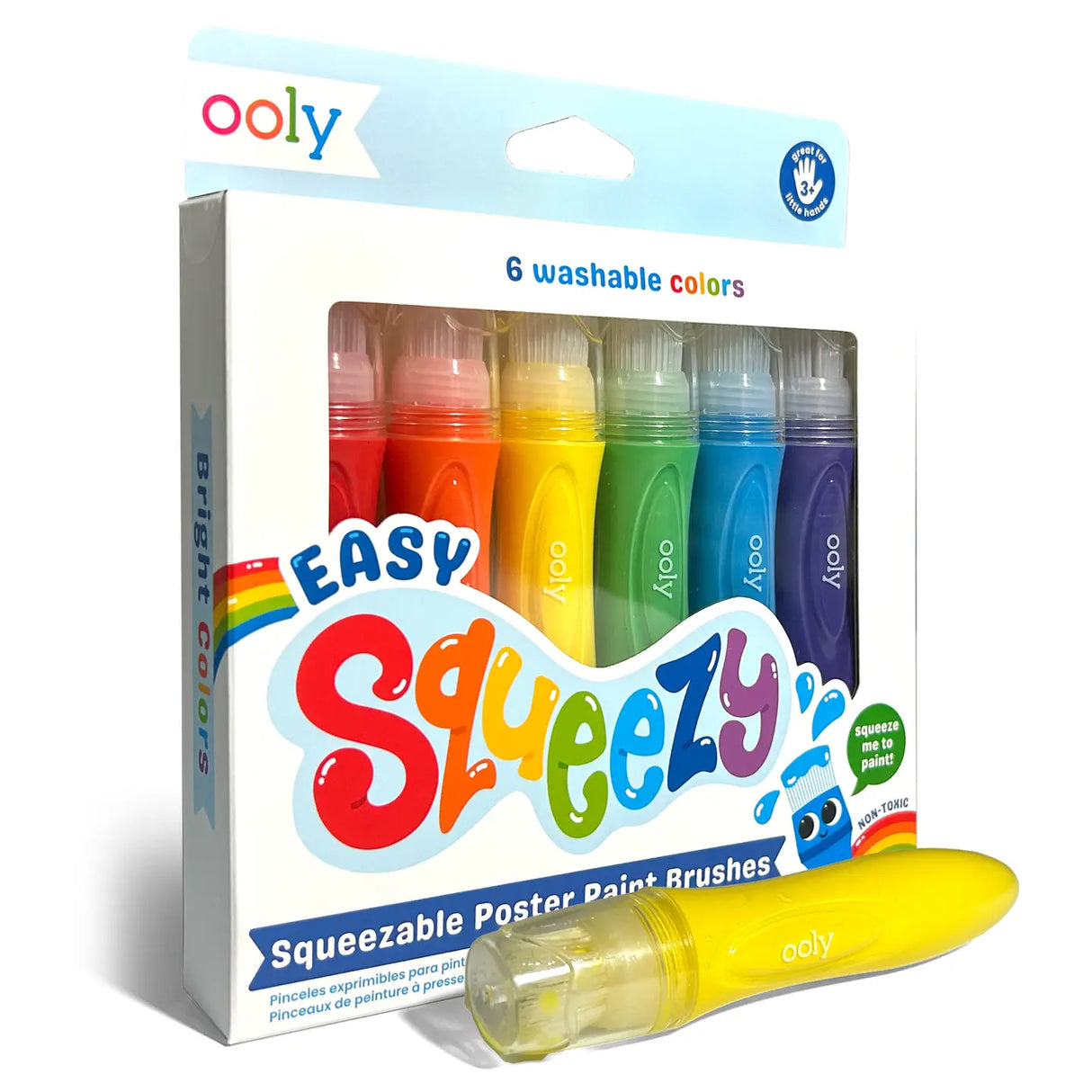 Easy Squeezy: Squeezable Poster Paint Brushes (Set of 6)