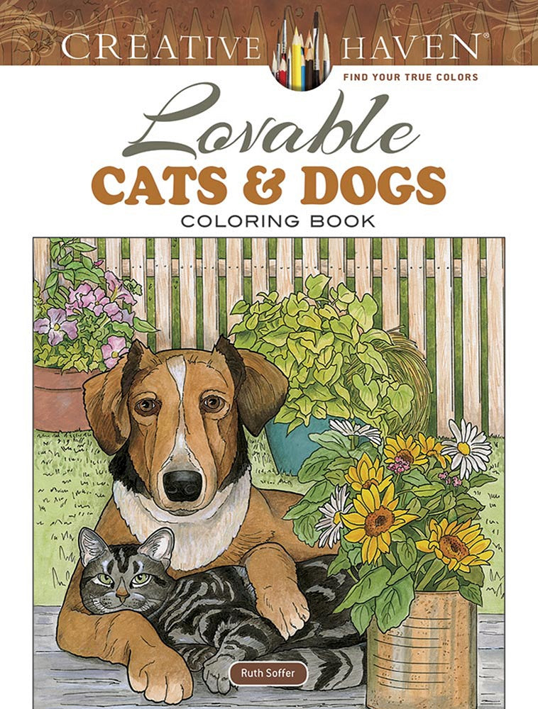 Creative Haven Lovable Cats & Dogs Coloring Book
