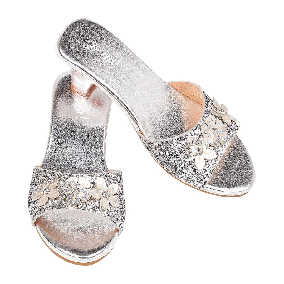 Souza Mariona High Heel Slipper, Silver Size 10/11