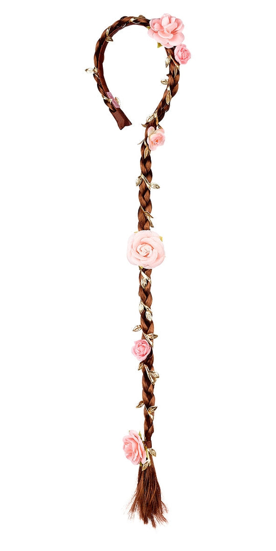 Taylor Hair Band (Brown) w/ Flowers