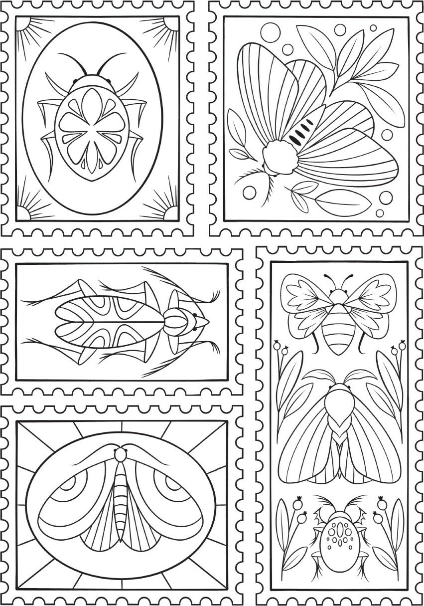 Creative Haven Boho Bugs Coloring Book
