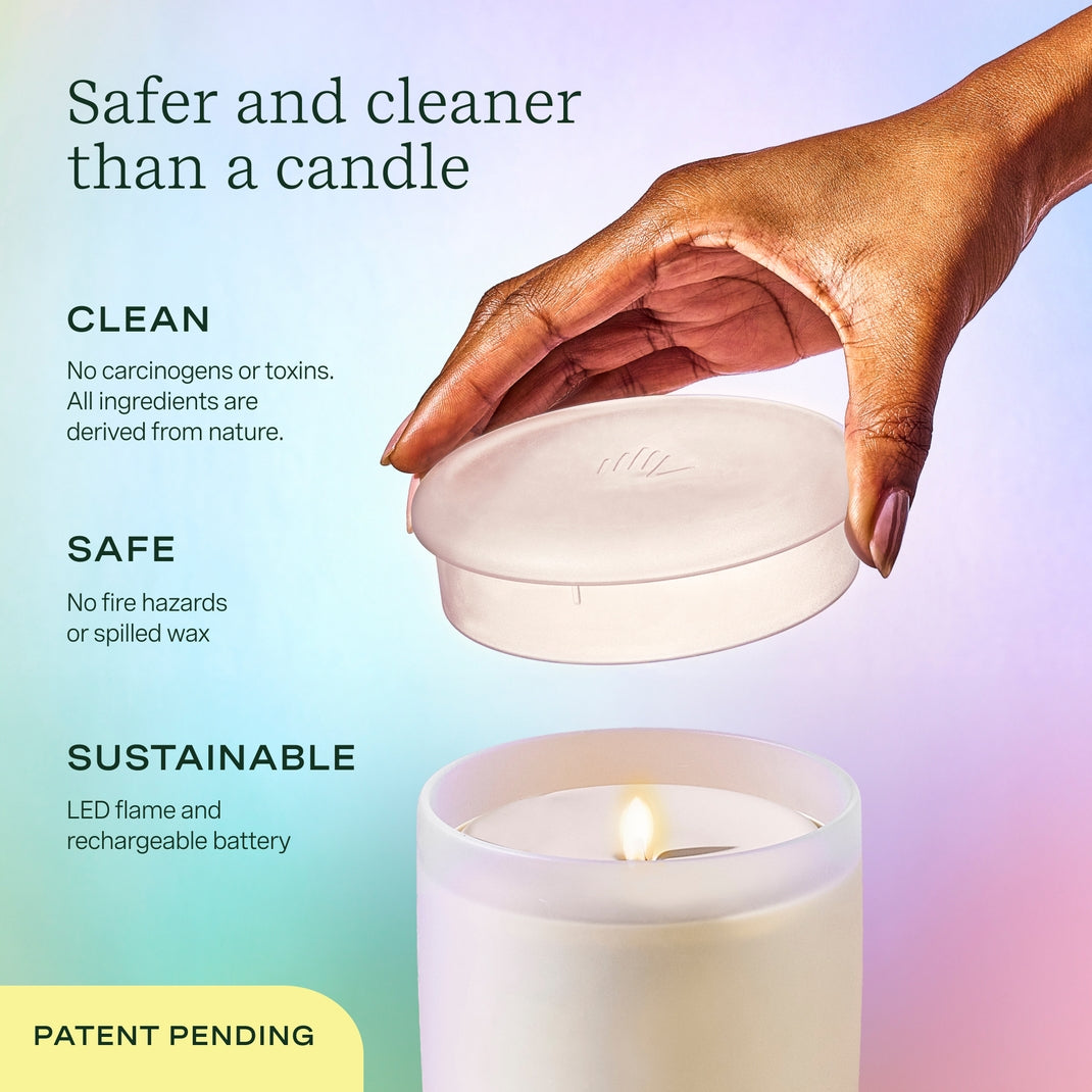 Lifelines Flameless Candle Diffuser Frost Cream