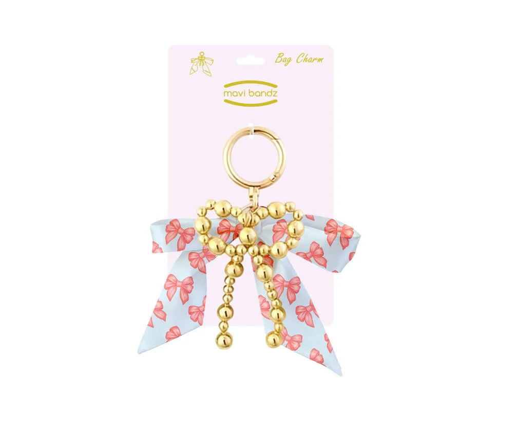 Blue Bow Bag Charm
