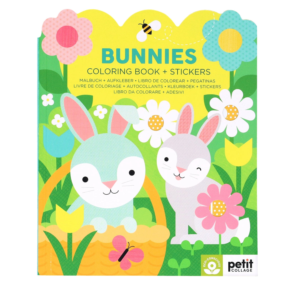 Coloring Book with Stickers: Bunnies