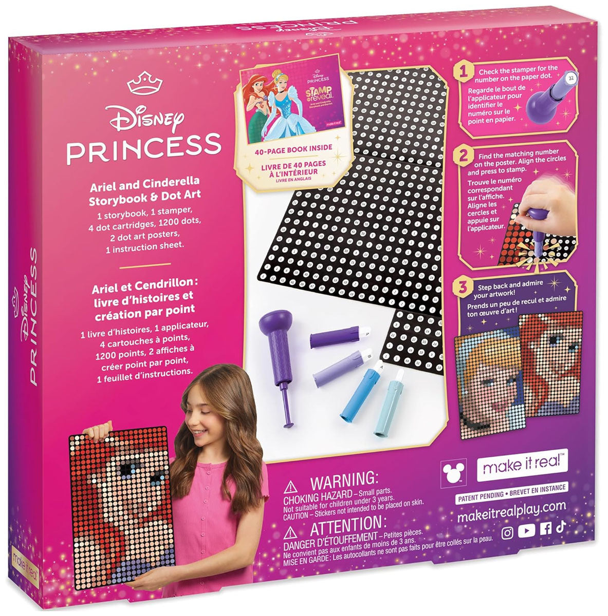 Stamp to Reveal Dot Art - Disney Princess