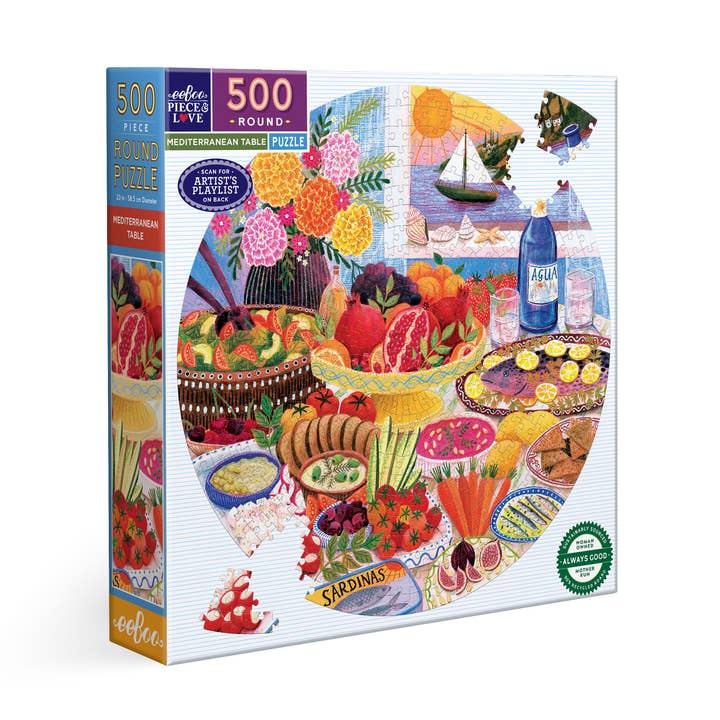 Mediterranean Table 500 Piece Round Puzzle