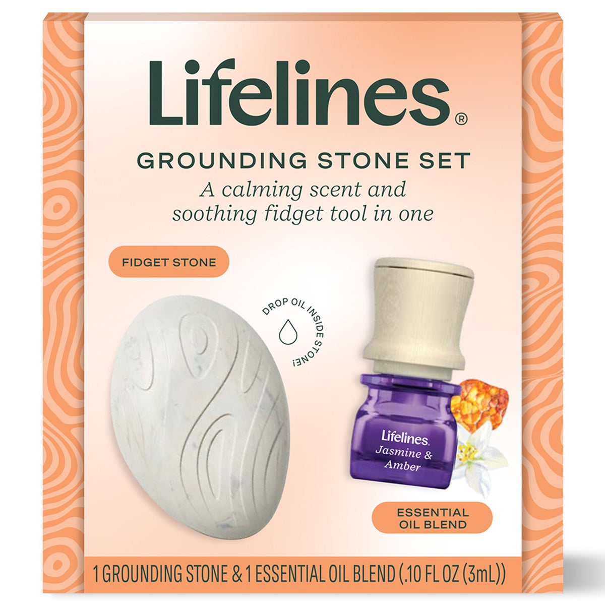 Grounding Stone & Oil Set - Jasmine & Amber