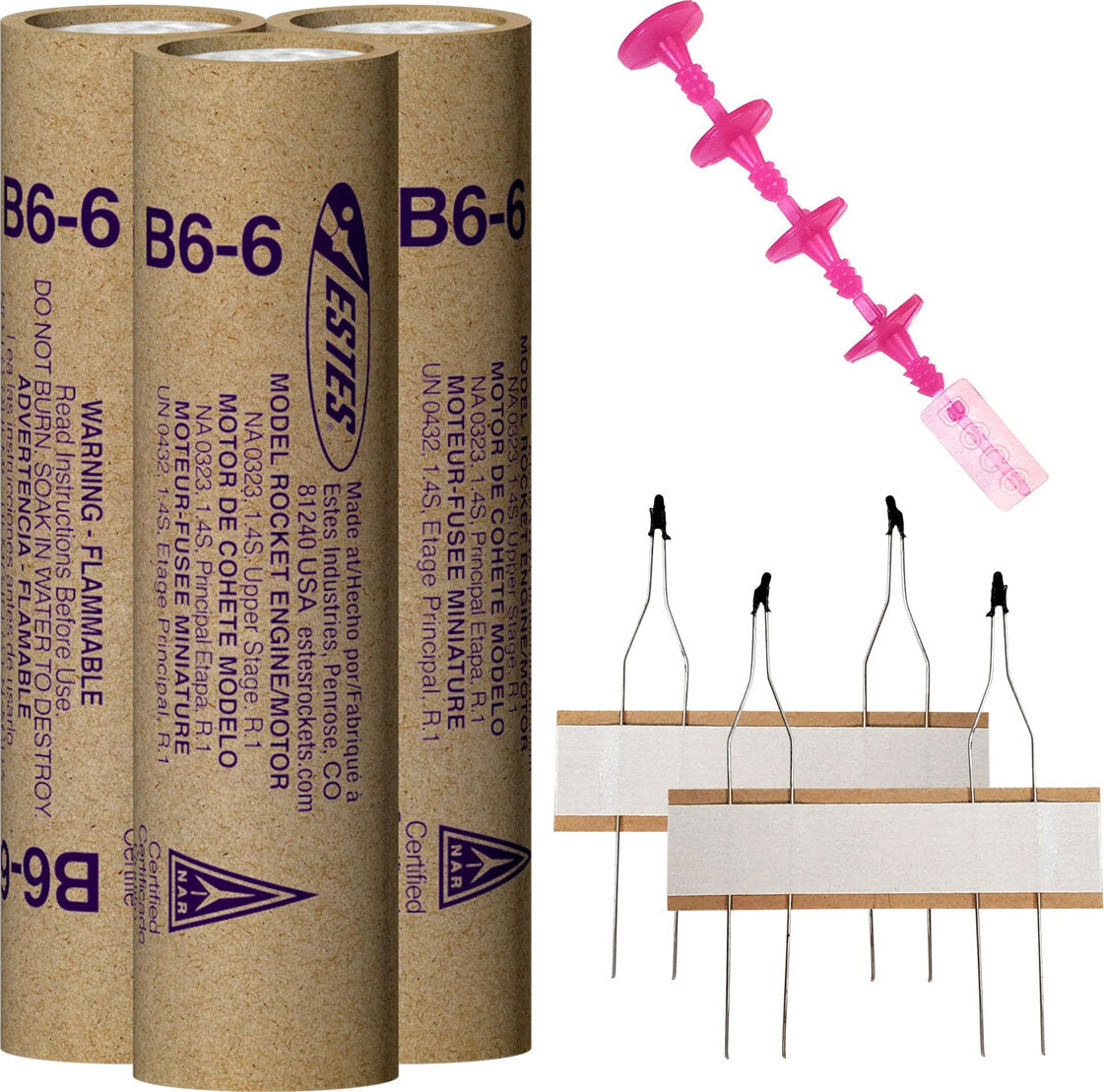 B6-6 Model Rocket Engines (3pk)