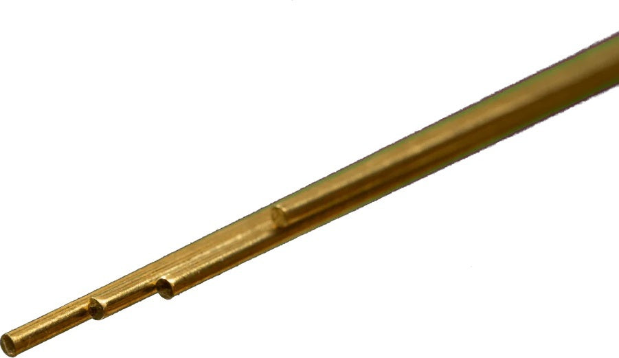 Round Brass Rod: 3/64" OD x 12" Long