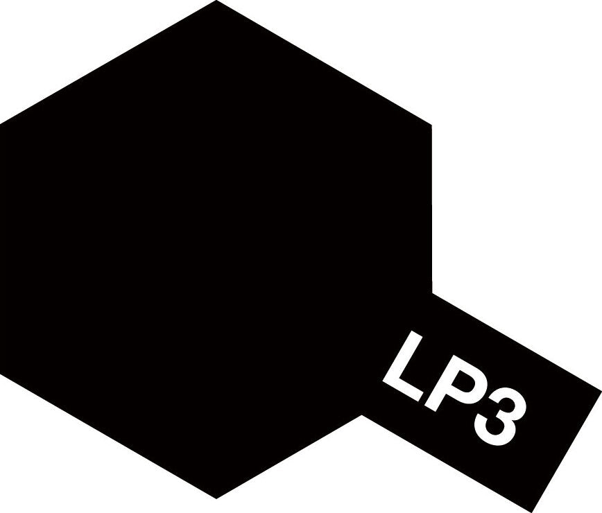 Lacquer Paint LP-3 Flat Black 10ml Bottle
