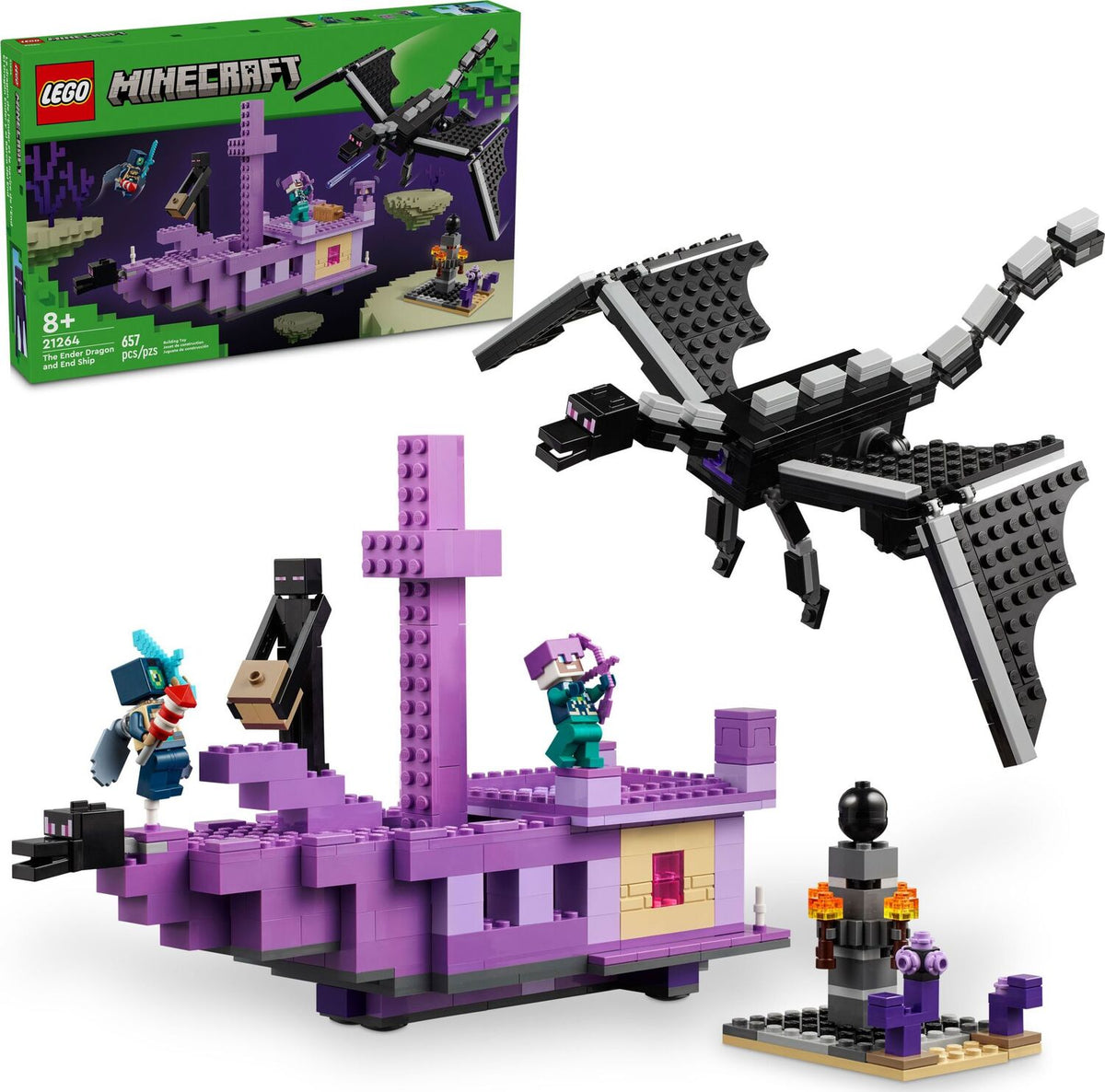 LEGO Minecraft 21264 The Ender Dragon and End Ship – Turner Toys