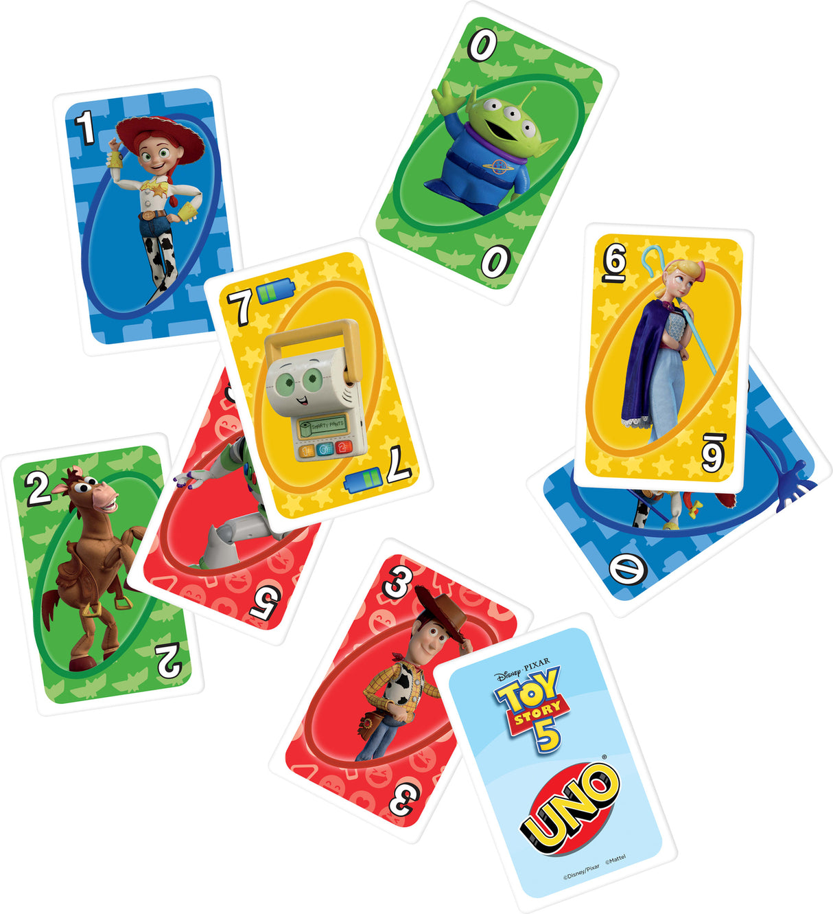 UNO Disney and Pixar Toy Story 5 Card Game for Kid, Adult & Family Nights, Deck Inspired by the Movie