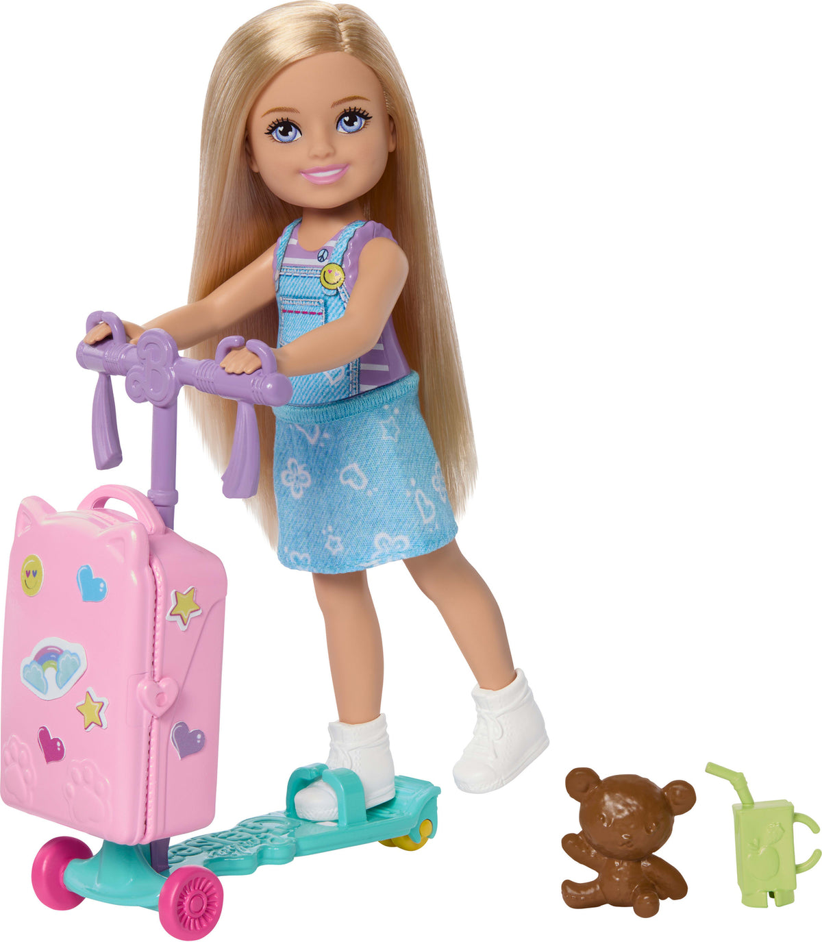 Barbie Club Chelsea Limitless Adventure Doll, Scooter Suitcase and Accessories