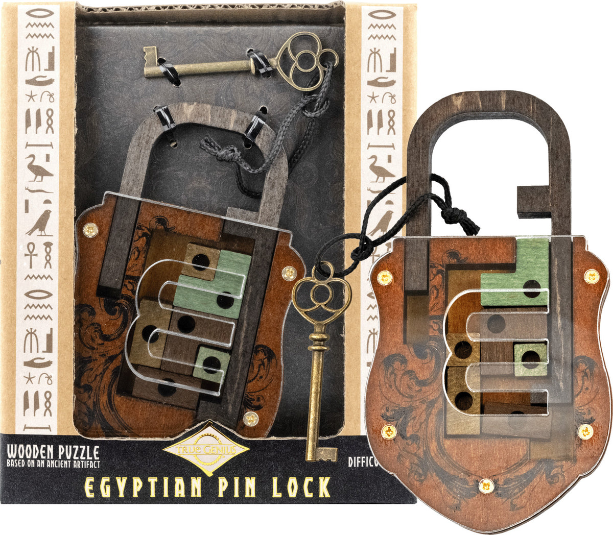 True Genius Lock & Key Puzzles: Egyptian Pin Lock – Turner Toys