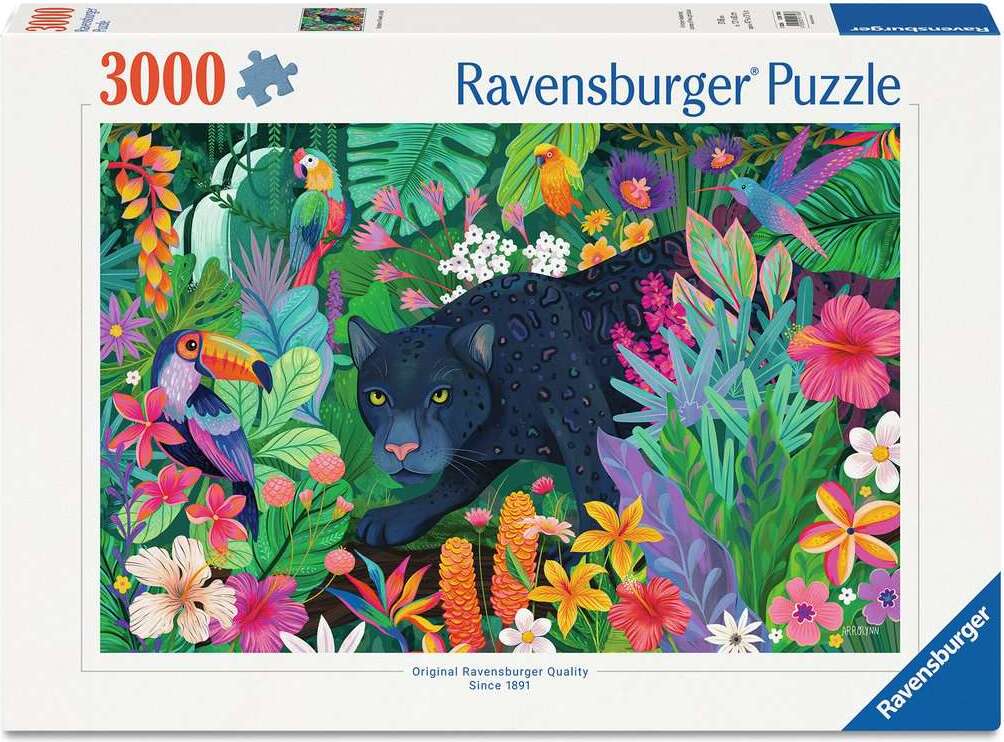 Panther in Flowery Jungle 3000 Pc Puzzle