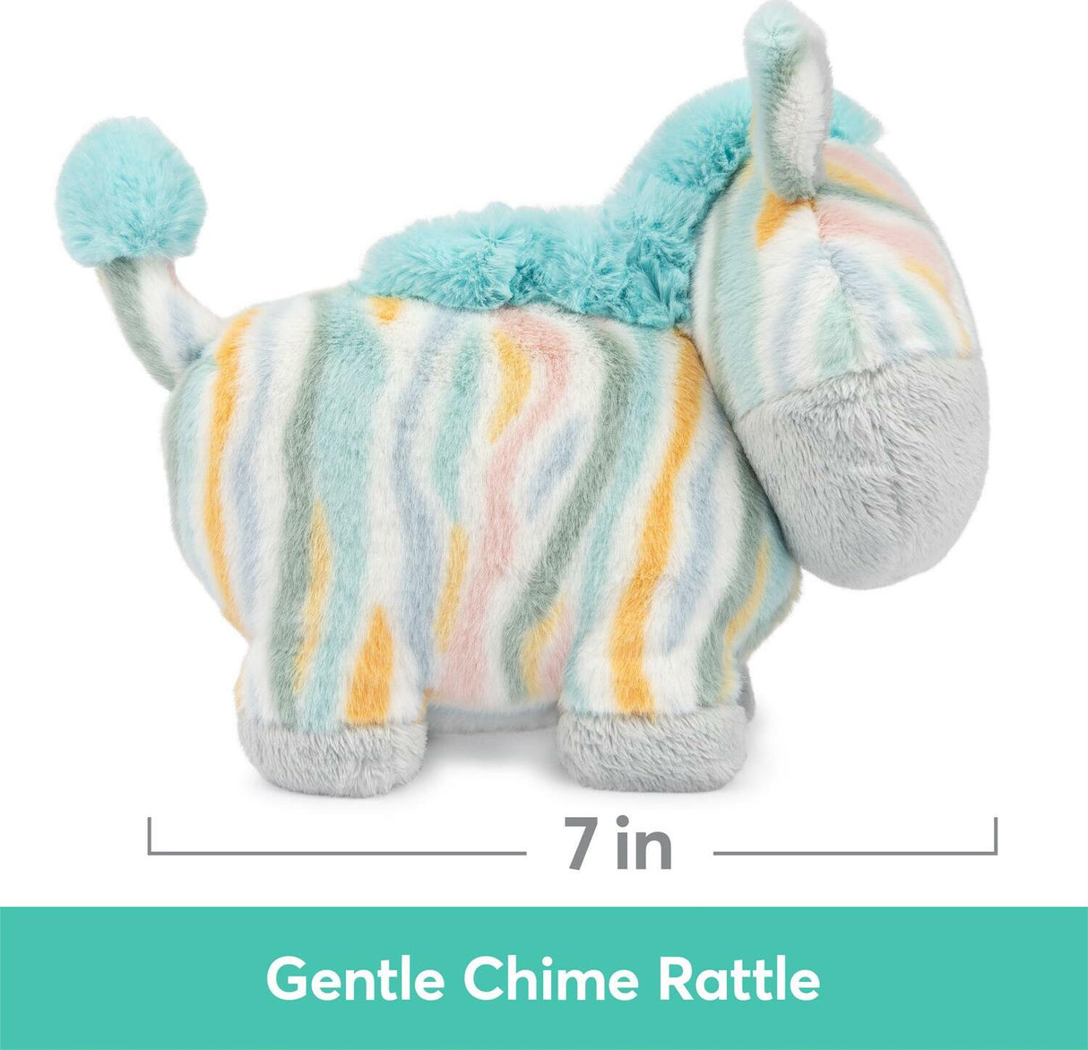 Safari Friends Zebra with Chime - 7 in