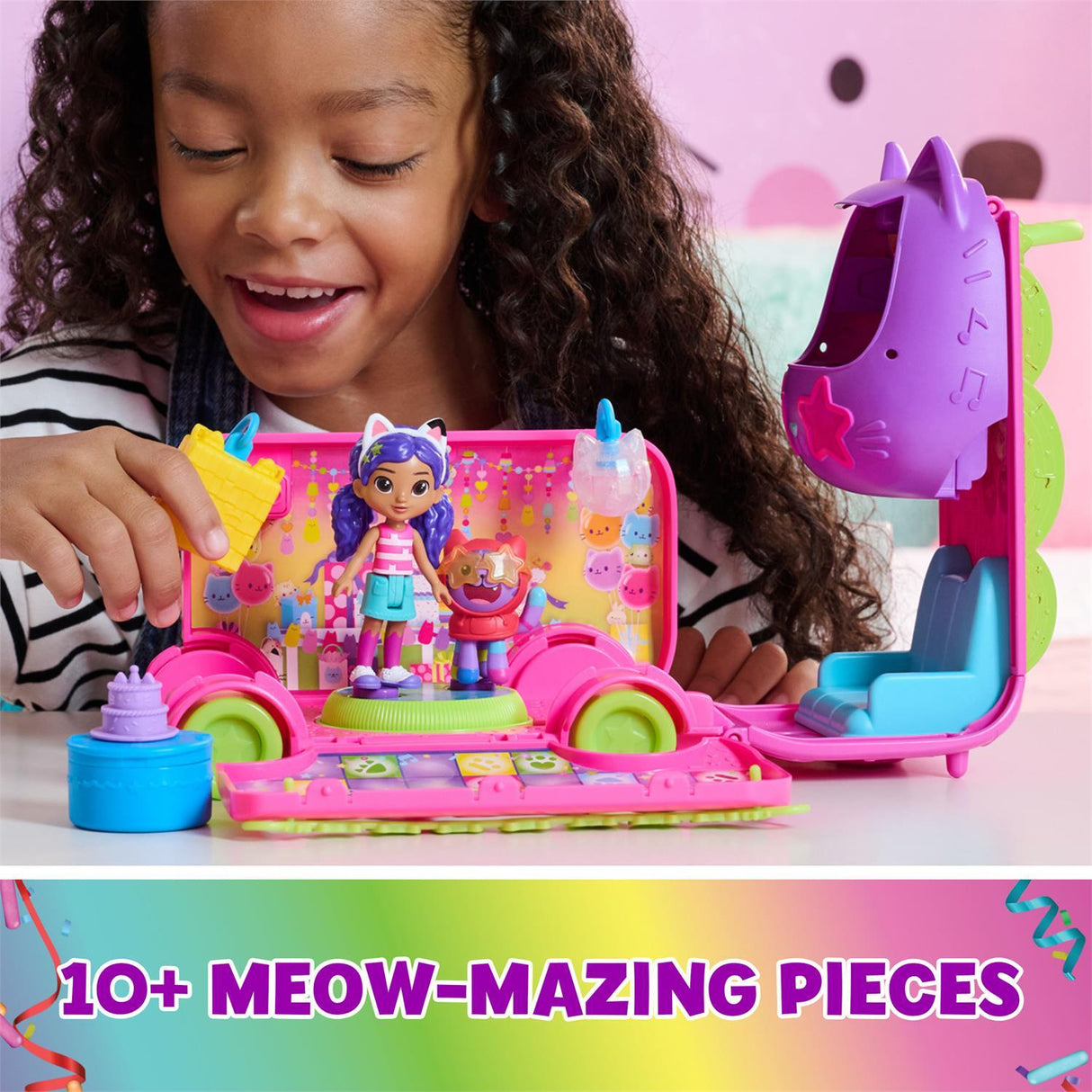 Gabby's Dollhouse Celebration Party Bus Playset