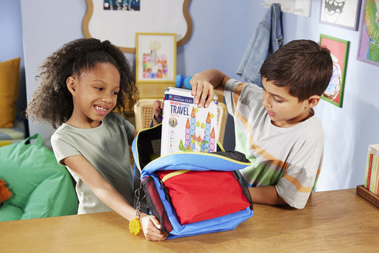Magna-Tiles microMags Travel Deluxe 55 Piece Set