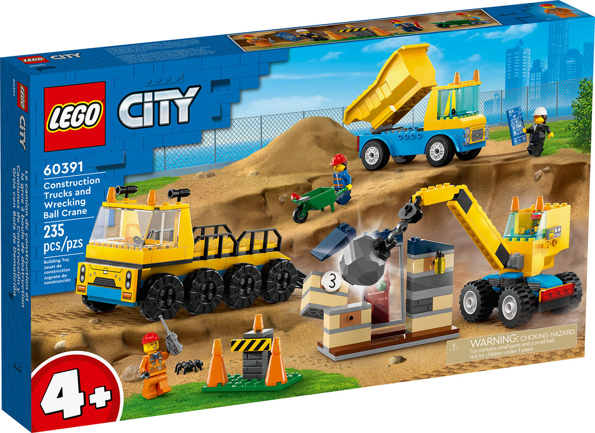 LEGO City 60391 Construction Trucks & Wrecking Ball Crane – Turner