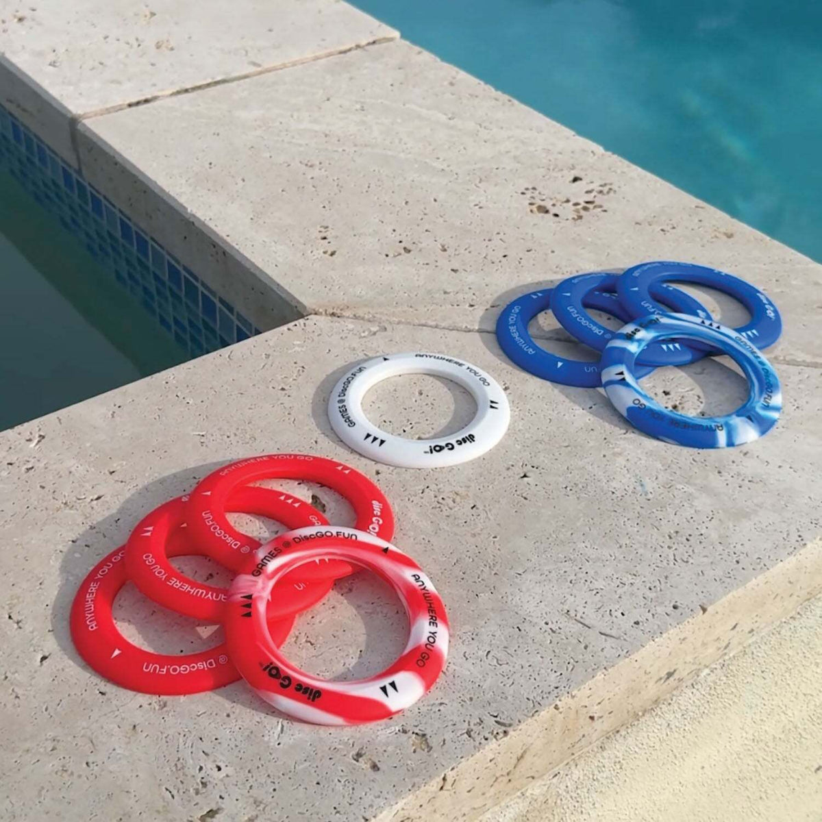 Disc Go! Mini Travel Disc Game - Red, White, & Blue