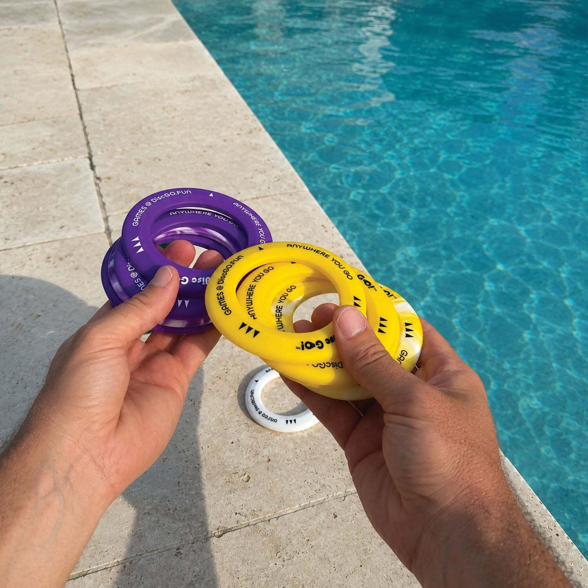 Disc Go! Mini Travel Disc Game - Yellow, White, & Purple