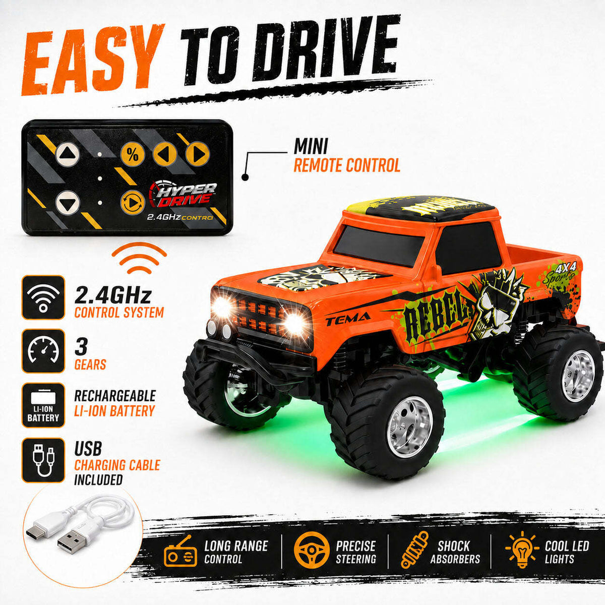 Hyper Drive Mini RC Retro Truck