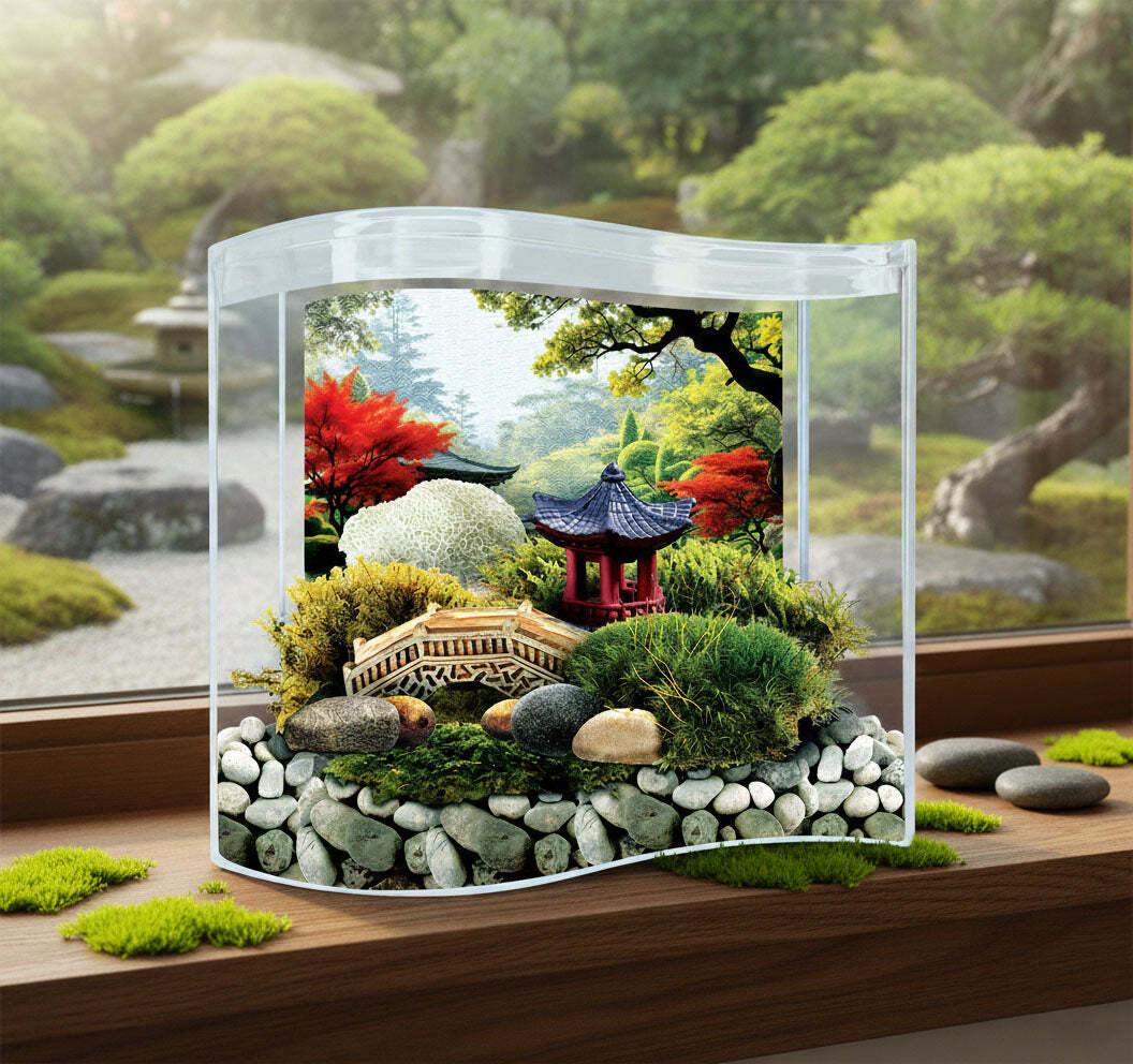Bonsai Moss & Rock Garden Terrarium