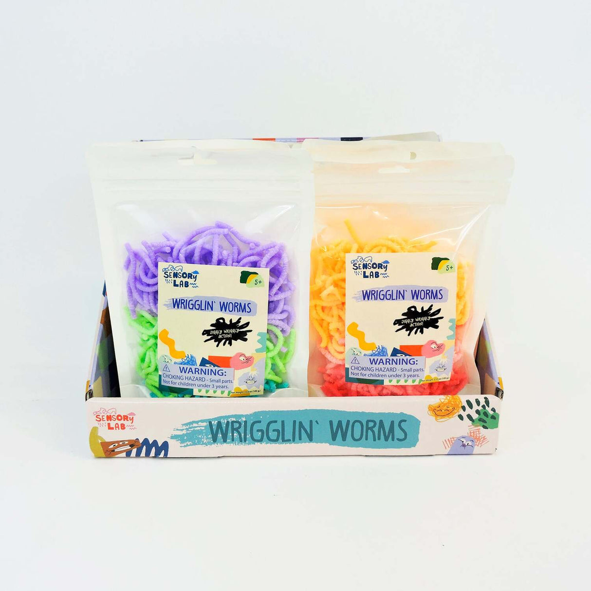 Sensory Lab Wrigglin Worms (assorted)
